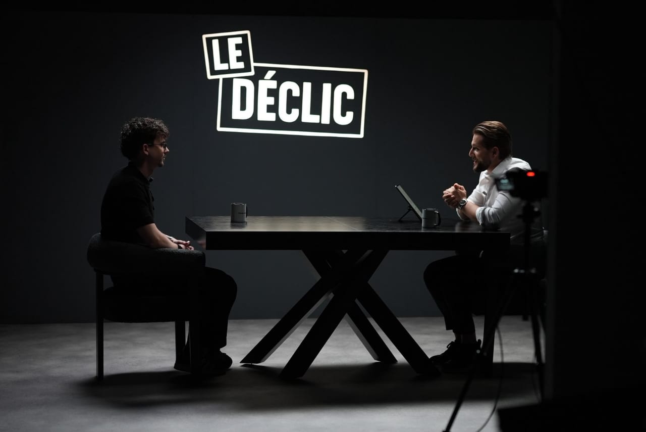 Jimmy Rapillard, fondateur de HeraHub, en interview sur le plateau du podcast Le Déclic
